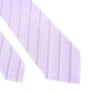Marc Anthony Purple Striped Woven Skinny Silk Tie